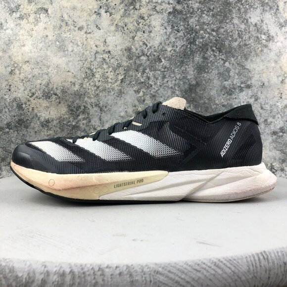 Adidas Women's Size 9 Adizero Adios 8 Carbon Cloud White Black Running Sneakers - Picture 6 of 16